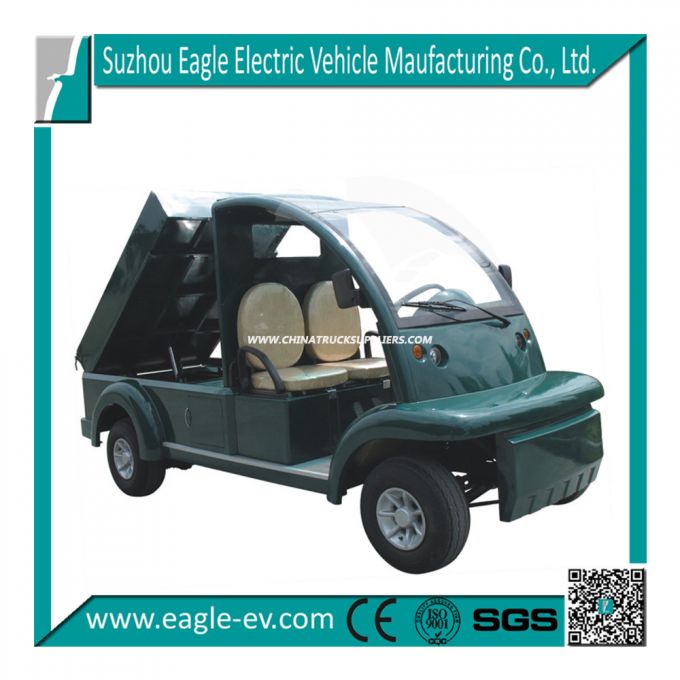 Electric Utility Car, 2 Seats, with Hydraulic Lifted Cargo Bed 