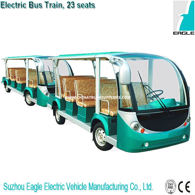 Full Electric Mini Bus Train Four Wheel Trailer Vehicle for Sightseeing, Eg6118t 