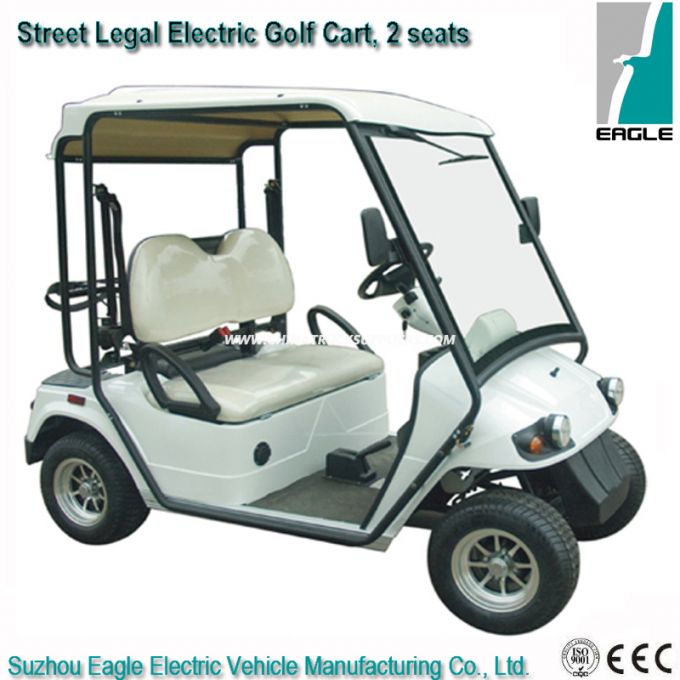 EEC Street Legal Golf Cart, Electric with 2 Seats 