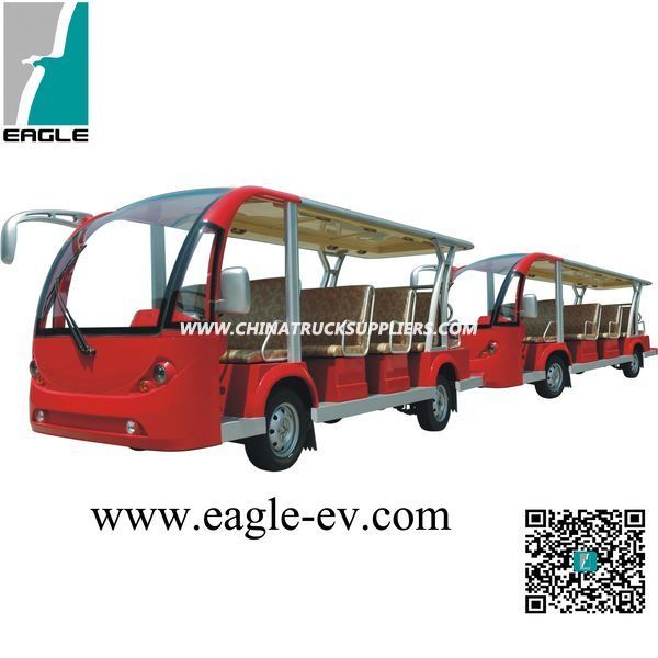 Electric Sightseeing Bus, Electric Shuttle Bus with Trailer, 29 Seats 