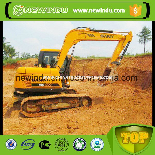 Small Cheap Earthmoving Crawler Excavator Machine Sy75c for Sale 