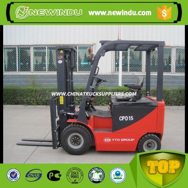 Yto Mini Electric Forklift Cpd15 for Sale 