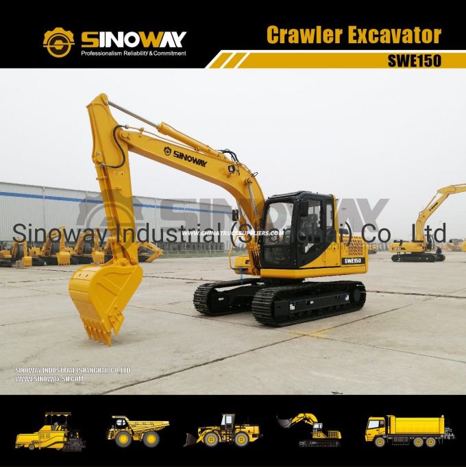 15 Ton Hydraulic Excavator with Cummins Engine, Tracked Excavator 