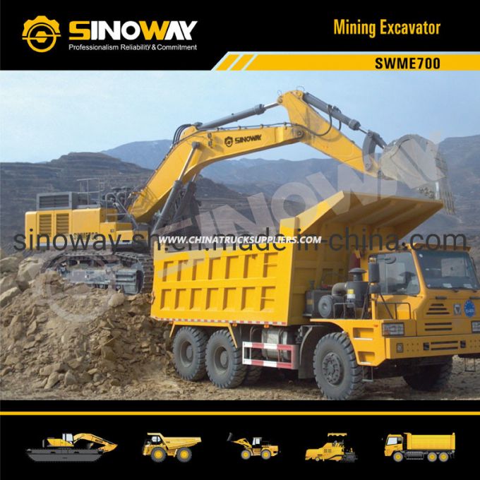 70ton Hydraulic Track Excavator/Crawler Excavator with 455HP Cummins Engine 