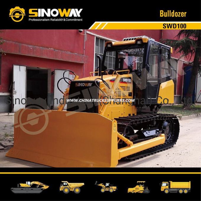 100HP Bulldozer, 10 Ton Operating Weight Crawler Tractor for Earthmoving 