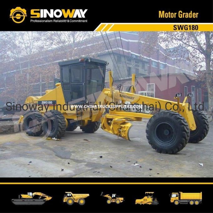 180HP Cummins Engine Motor Grader with 15.4ton Operating Weight 