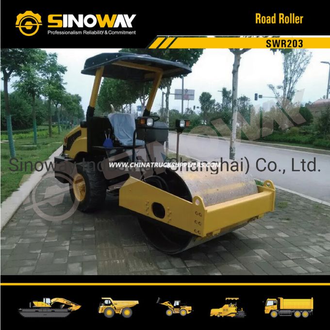 3 Ton Mini Vibratory Road Roller, Soil Compactor 