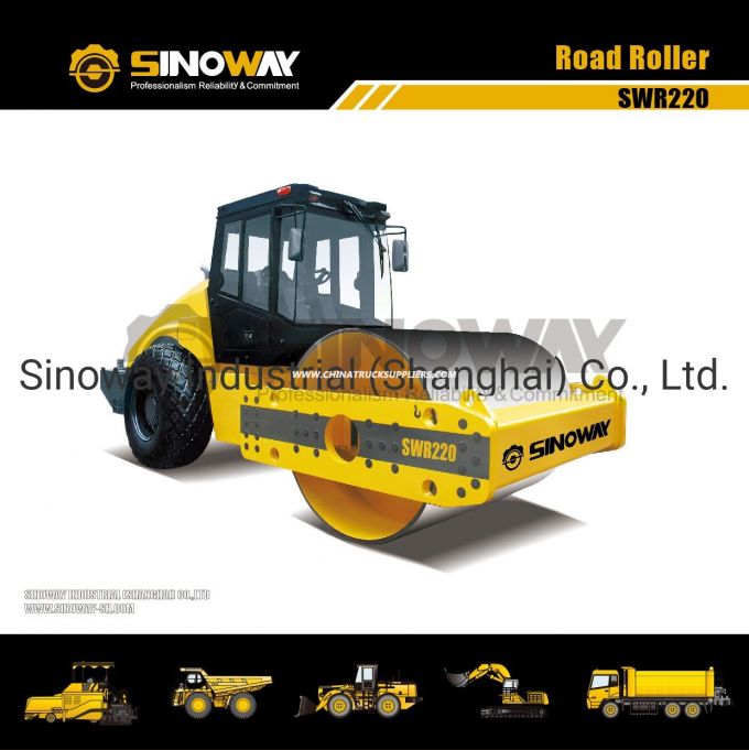 20 Ton Smooth Drum Vibratory Roller, Road Construction Machinery 