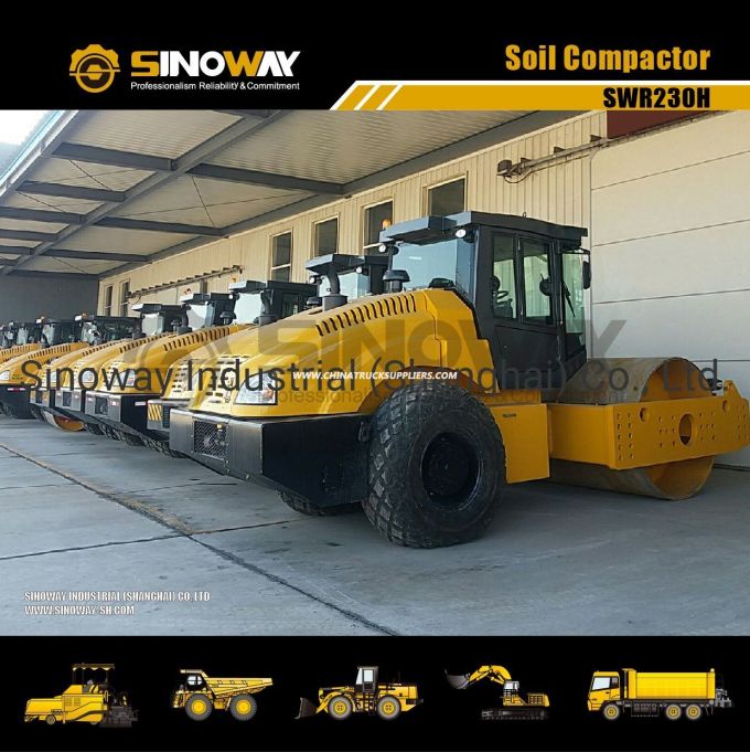 30 Ton Smooth Drum Vibratory Roller, Hydrostatic Transmisision Soil Compactor 