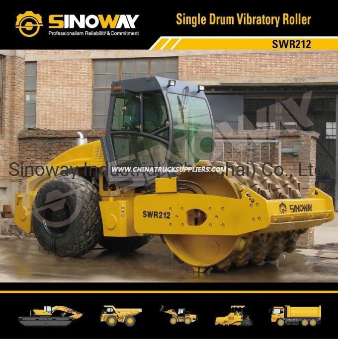 12 Ton Soil Compactor, Padfoot Drum Vibratory Roller 