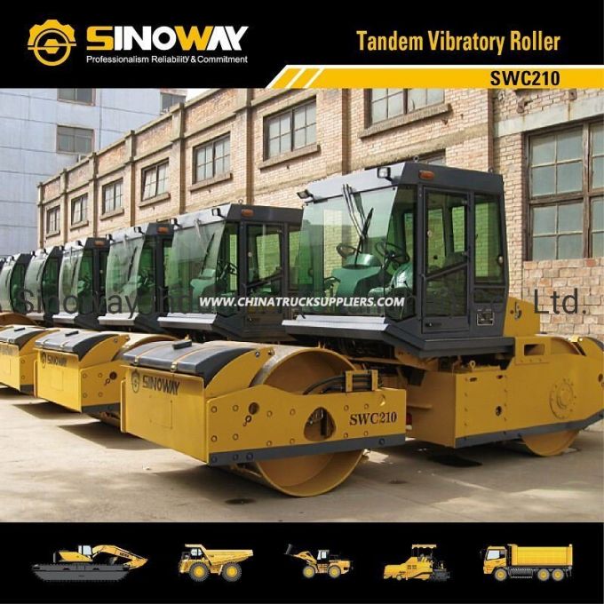 12ton Tandem Vibratory Roller with Cummins Engine/Road Building Machinery 