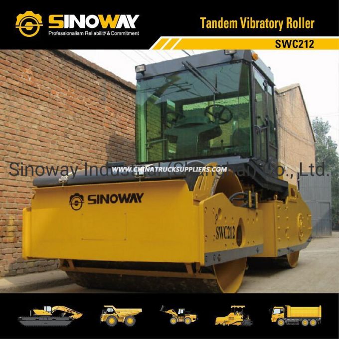 12 Ton Tandem Vibratory Road Roller with Cummins Engine (SWC212) 