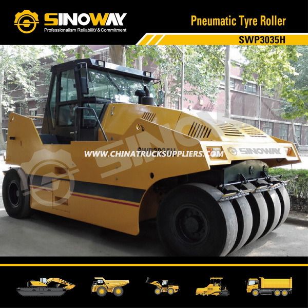 35ton Operating Weight Pneumatic Tire Roller, Rubber Roller 