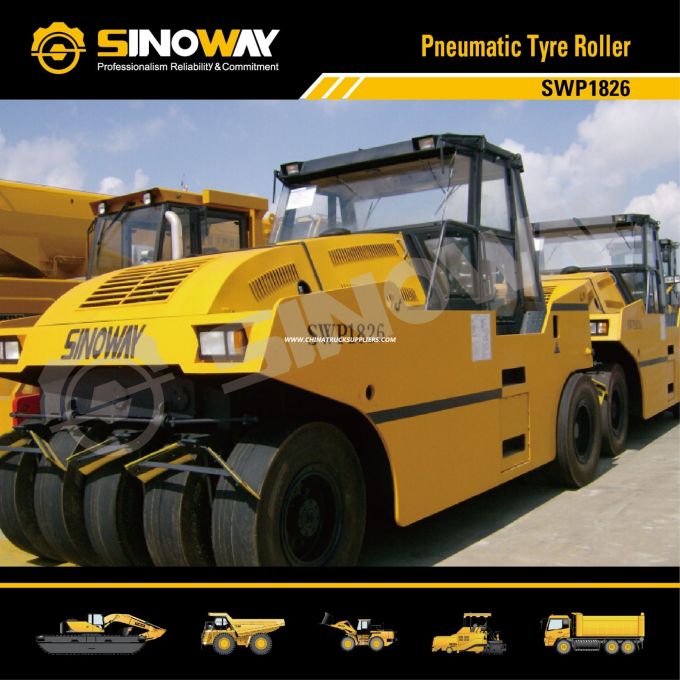 18ton Rubber Tyre Roller / Pneumatic Tire Roller Fro Road Construction 