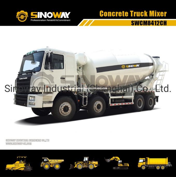 12m3 Concrete Mixer Truck with 375HP Cummins Engine 