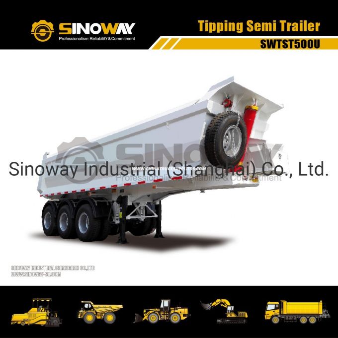 50 Ton U Type Body Capacity Tipper Semi Trailer/Semi Trailer Images 1