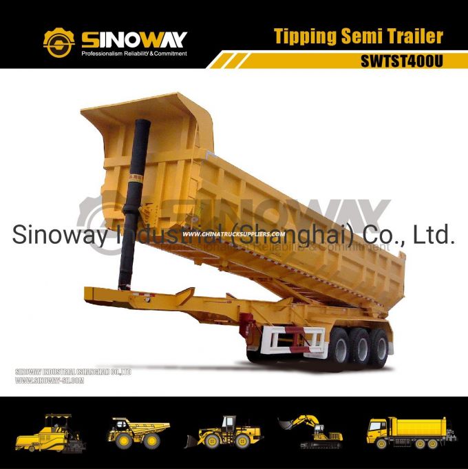 40 Ton Capacity Dumping Semi-Trailer/ U Type Body Tipper Semi-Trailer Images 1