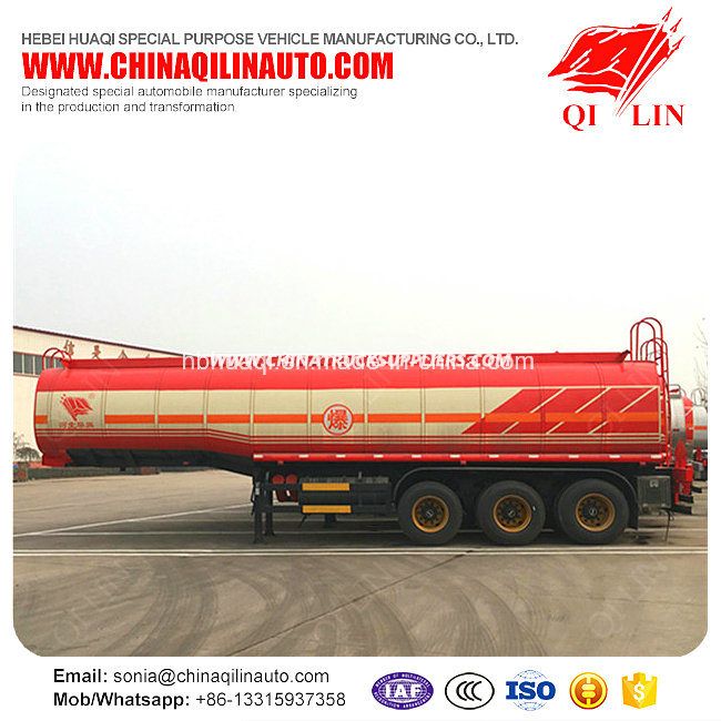 Qilin 3 Axles Asphalt Bitumen Transport Insulated Tanker Semi Trailer 