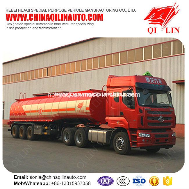 Cheap Price 12 Tires Crude Oil Carrier Tanker Semi Trailer 