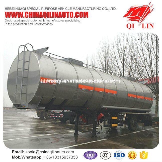 Oil Tanker Semi Trailer with 100mm Thermal Insulation Layer 