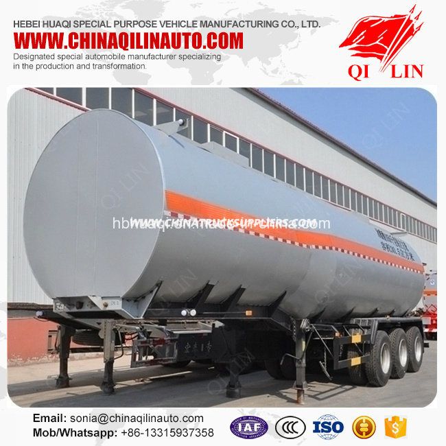 Q235 Steel Plate Tanker Semi Trailer Loading Acetic Acid 