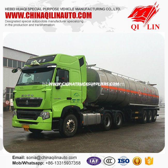 Stainless Steel Tanker Trailer for Diethyl Ether Loading 