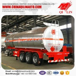 Qilin Round Shape Stainless Steel Corrosive Acid Tanker Semi Trailer