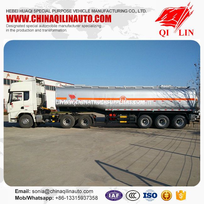Total Weight 40 Tons Tanker Semi Trailer for Flammable Liquids Loading 