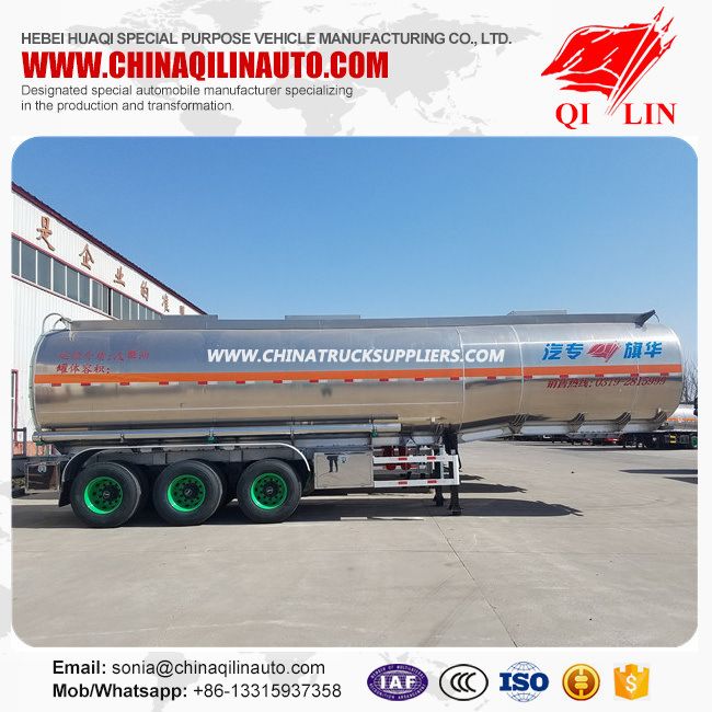 45cbm Aluminum Alloy Tank Trailer for Fuel Storage 