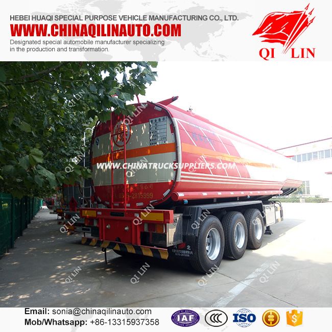 Tri Axles Semi Trailer Tank for Benceno Tanque 35 Cbm Benzene Images 1