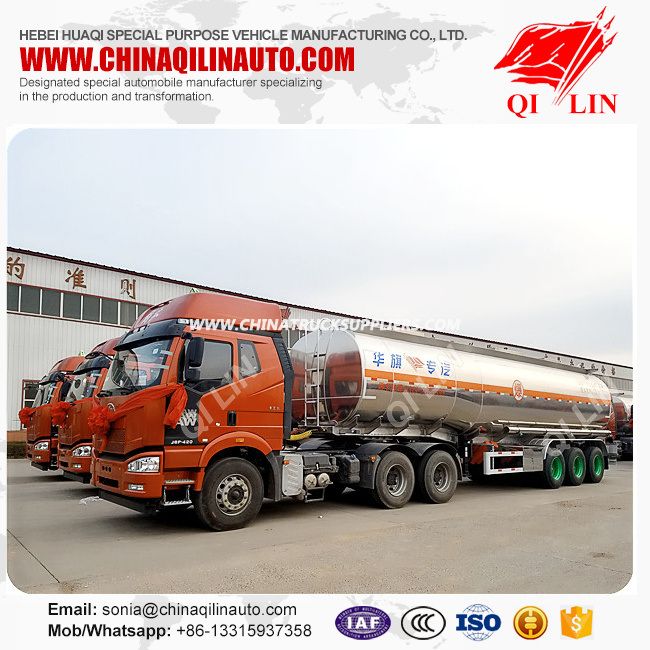 Single Compartment Aluminum Alloy Tanker Trailer for Sale Images 1