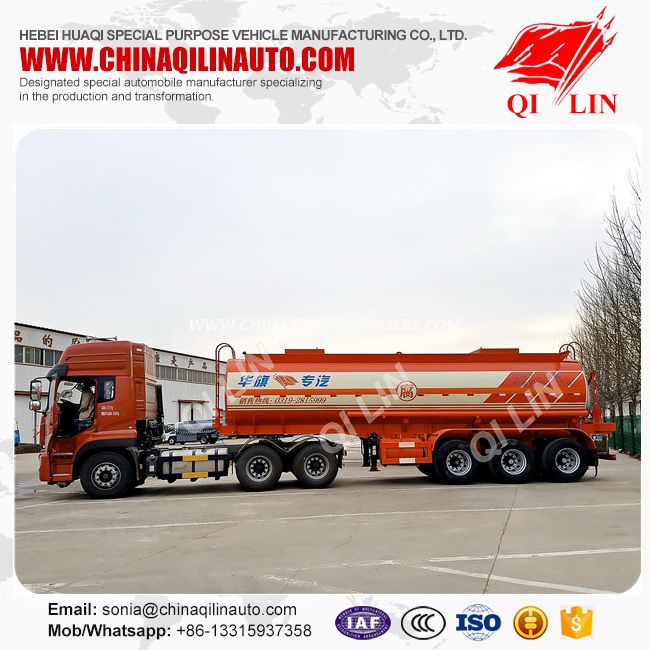 Sales Promotion 3 Axles Naoh/Casustic Soda Liquid Tanker Semi Trailer 