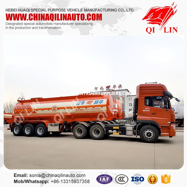 New Style Caustic Soda Liquid Tank Truck Semi Trailer 