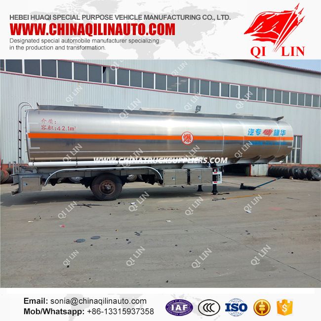 Capacidad 42000 Lts Aluminio Aleacion Semitrailer PARA Liquido Inflamable Y Explosivo 