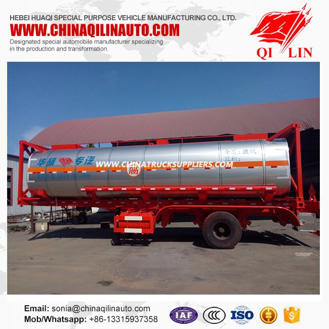 3 Axles Capacity 40 Cbm Frame Tank Trailer 