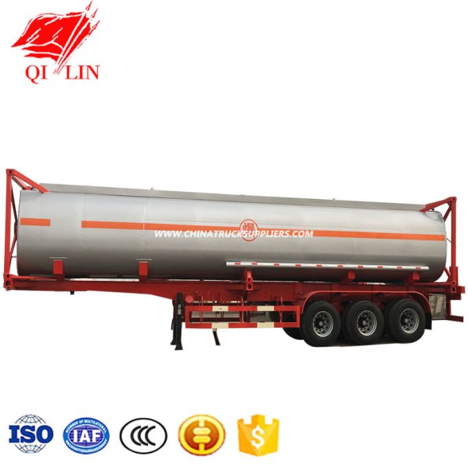 Carbon Steel 40FT Fuel Tank Tanker Container Semi-Trailer Semi Truck Trailer for Sale 