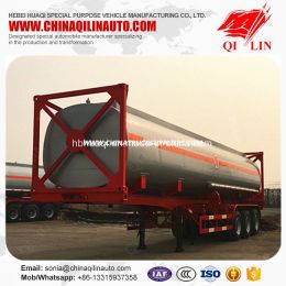 3 Axles 40FT Container Framework Tanker Semi Trailer