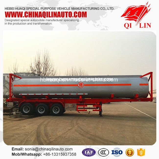 Capacity Optional 40FT Container Chemical Liquids Tanker Trailer 