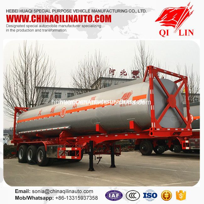 3 Axles 30cbm - 50cbm Volume Container Tanker Trailer 