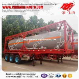 30FT Container Sulfuric Acid Tank Semi Trailer with 3 Axles