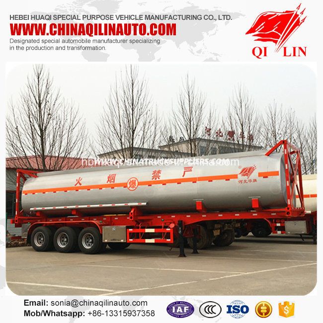 Hot Sale Stainless Steel 40 Feet Container Tanker Semi Trailer 