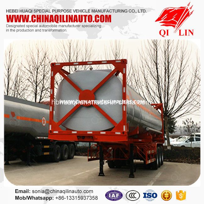 Factory Price ISO 40FT Container Oil Tanker Semi Trailer 