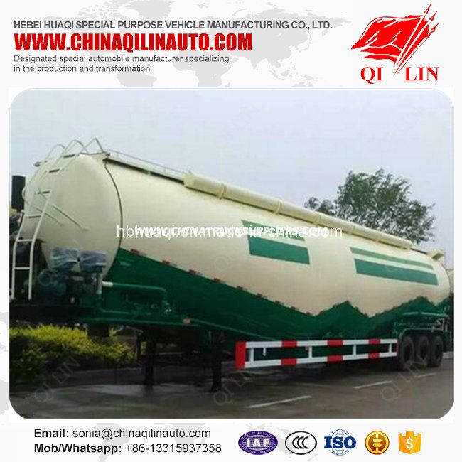 Qilin 55cbm Concrete Powder Tanker Semi Trailer for Cement Factory 