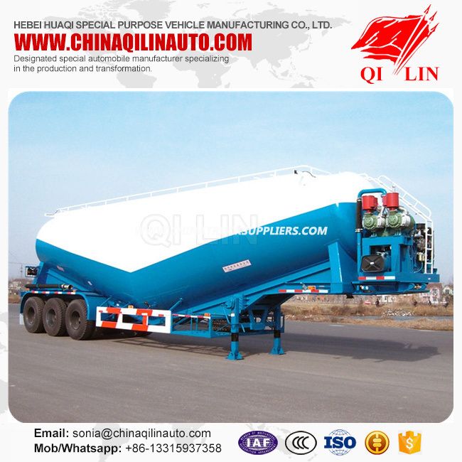 Qilin 3 Axles Bulk Cement Truck Trailer /Cement Tanker 