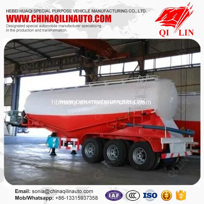 3 Axles 50000L Powder Flour  Tank Semi Trailer for Bakery 