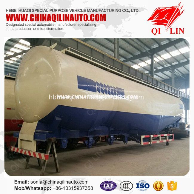 Qilin 70cbm Bulk Cement Tanker Semi Trailer with Diesel Compressor 