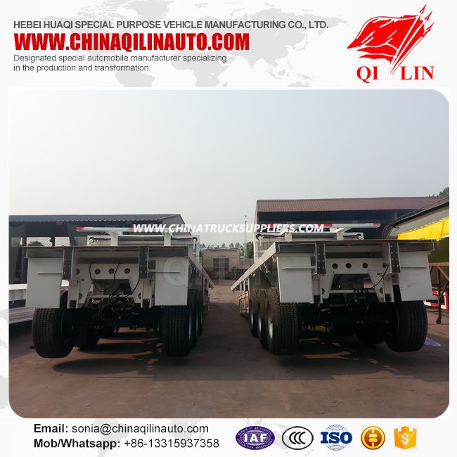 Tri-Axle 40FT Flatbed Trailer with 385/65r22.5 Tyre Images 1