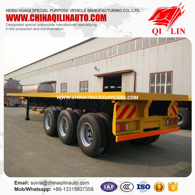 Durable and High Quality 40 Feet Flatbed Semi Trailer Images 1