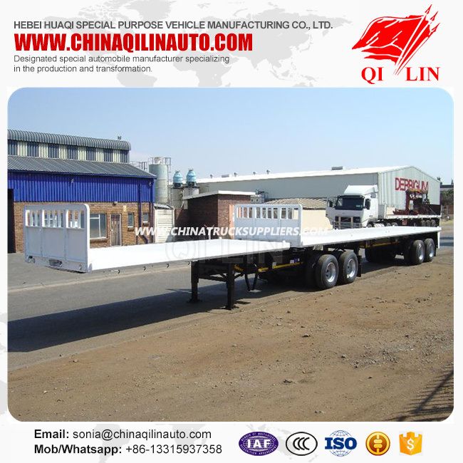 Double Axles Dolly Flatbed 20FT 40FT Container Superlink Trailer Images 1