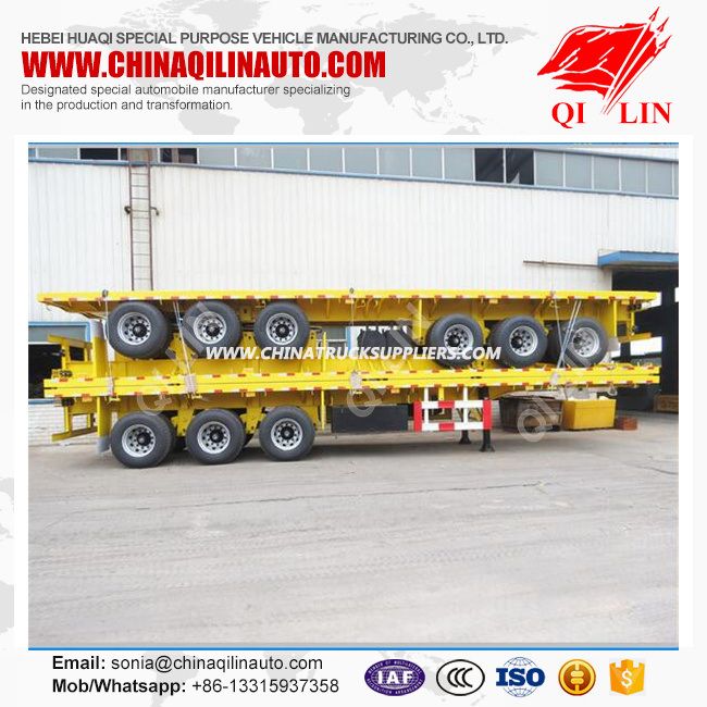 40feet 3axle Flatbed Semi Trailer Images 1